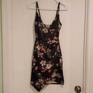 Floral Wrapped Asymmetrical Dress